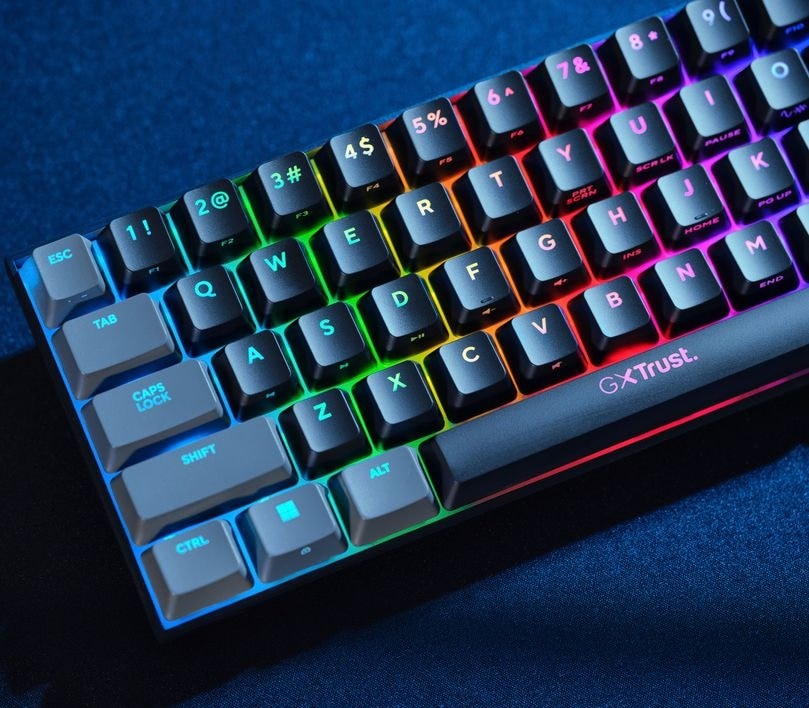 Tastatura Gaming Mecanica TRUST GXT 867 Acira, USB, Layout US, negru